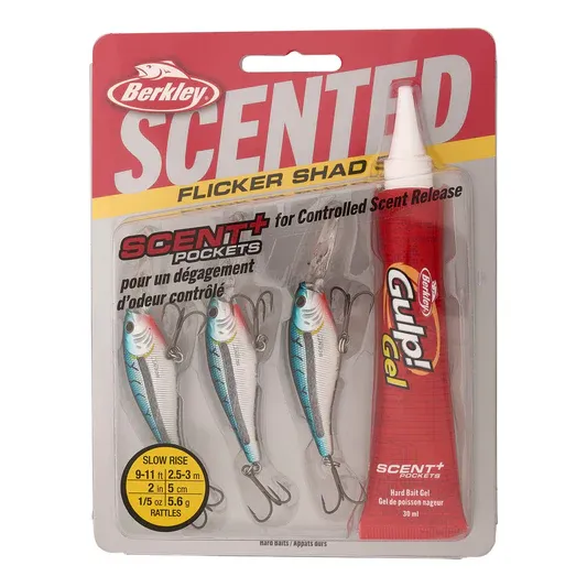Berkley Scented Flicker Shad® Pro Pack 5 Blue Tiger 3pk FSFSH5PP-BT
