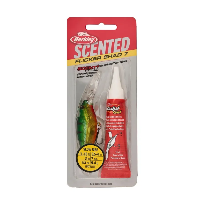 Berkley Scented Flicker Shad® 7 Flashy Perch FSFSH7M-FLPR