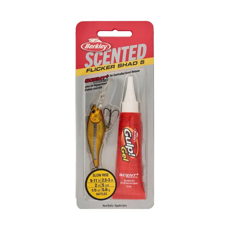Berkley Scented Flicker Shad® 5 Black Gold FSFSH5M-BGD