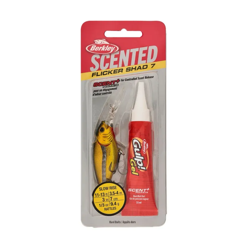 Berkley Scented Flicker Shad® 7 Black Gold FSFSH7M-BGD