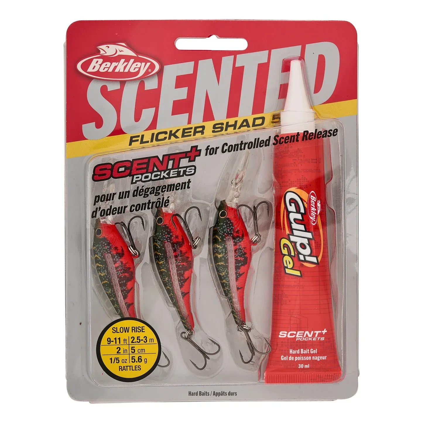 Berkley Scented Flicker Shad® Pro Pack 7 Red Tiger FSFSH7M-RT