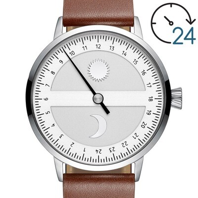 24-hour single hand watch Svalbard Sol Og Måne AA32