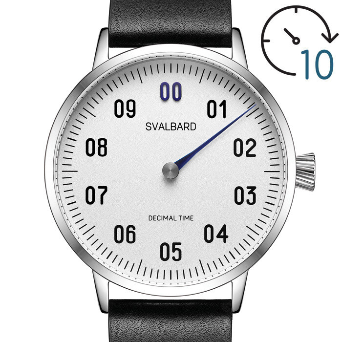 10-hours decimal single hand watch Svalbard Decimal AA51
