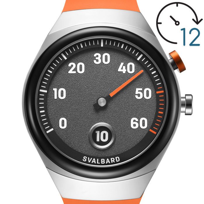 Jump hour watch with retrograde minutes Svalbard Time Travel HX11
