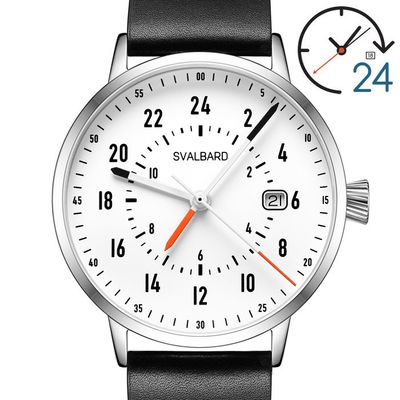 24-hour dual time watch Svalbard Evertime AA54