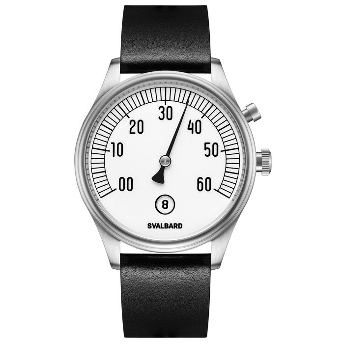 Jump hour watch with retrograde minutes Svalbard Time Travel HX15