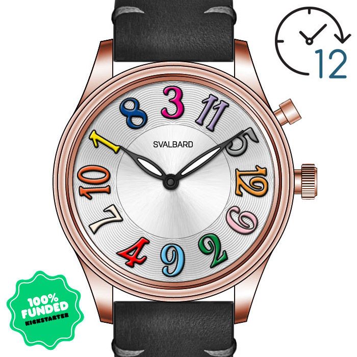 Crazy jump hour watch Svalbard Time Travel HX23A