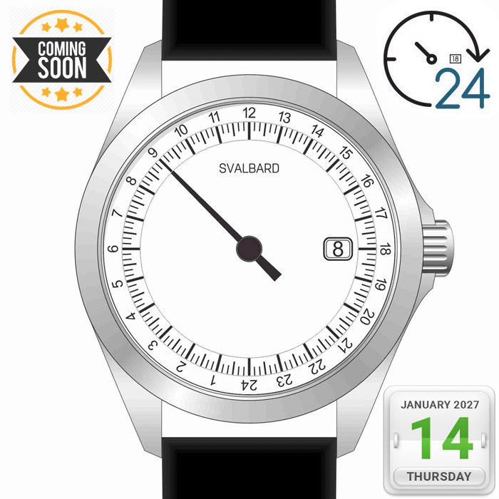 [PRE-ORDER] 24-hour single hand watch Svalbard Singly GA29