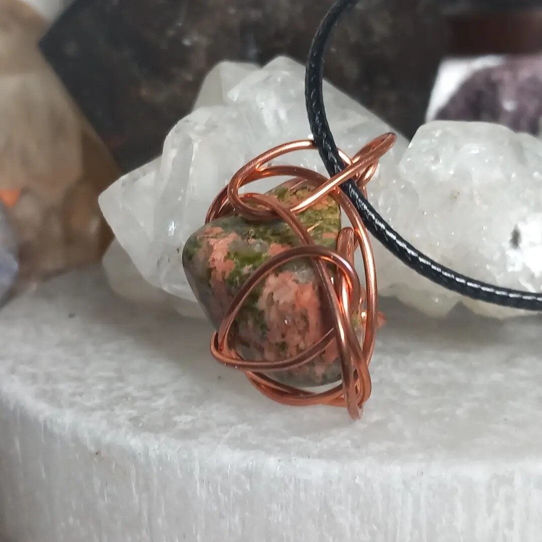 Unakite Jasper pendant