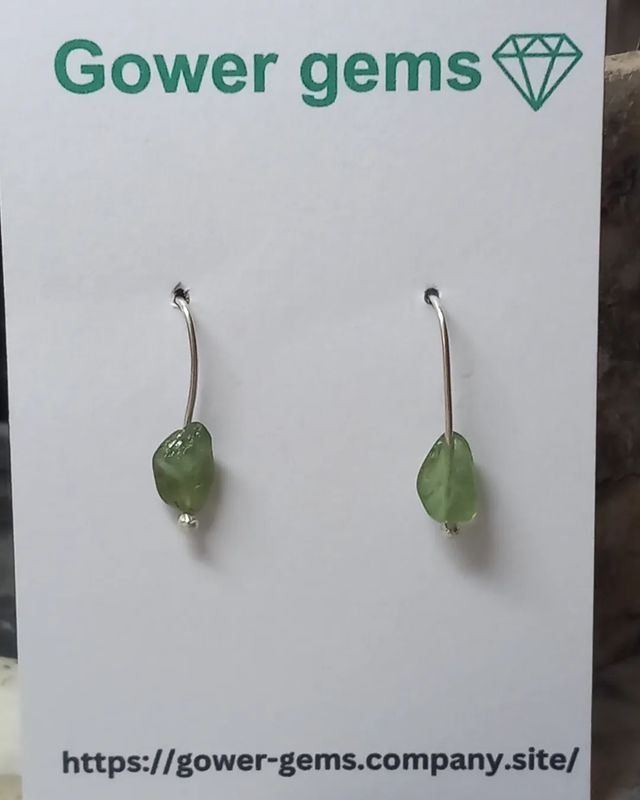 Peridot sterling silver earrings