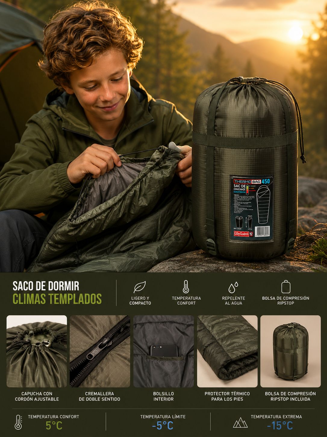 Saco de Dormir Térmico Explorer ThermoBag 400