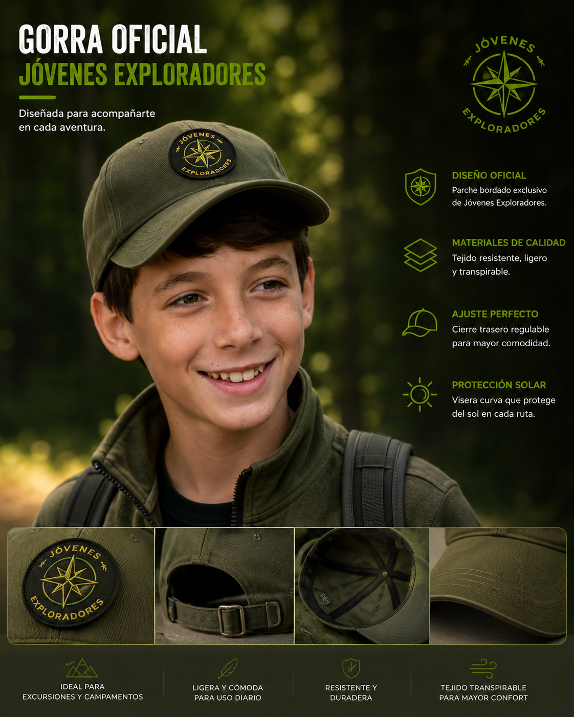Gorra Oficial Jóvenes Exploradores