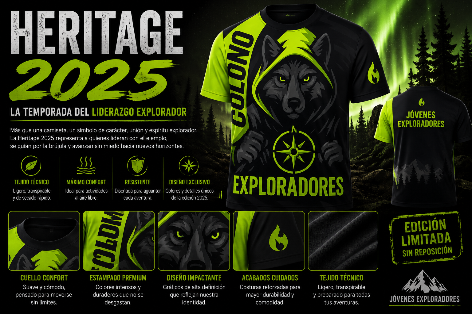 Camiseta Heritage 2025 – La Temporada del Liderazgo Explorador