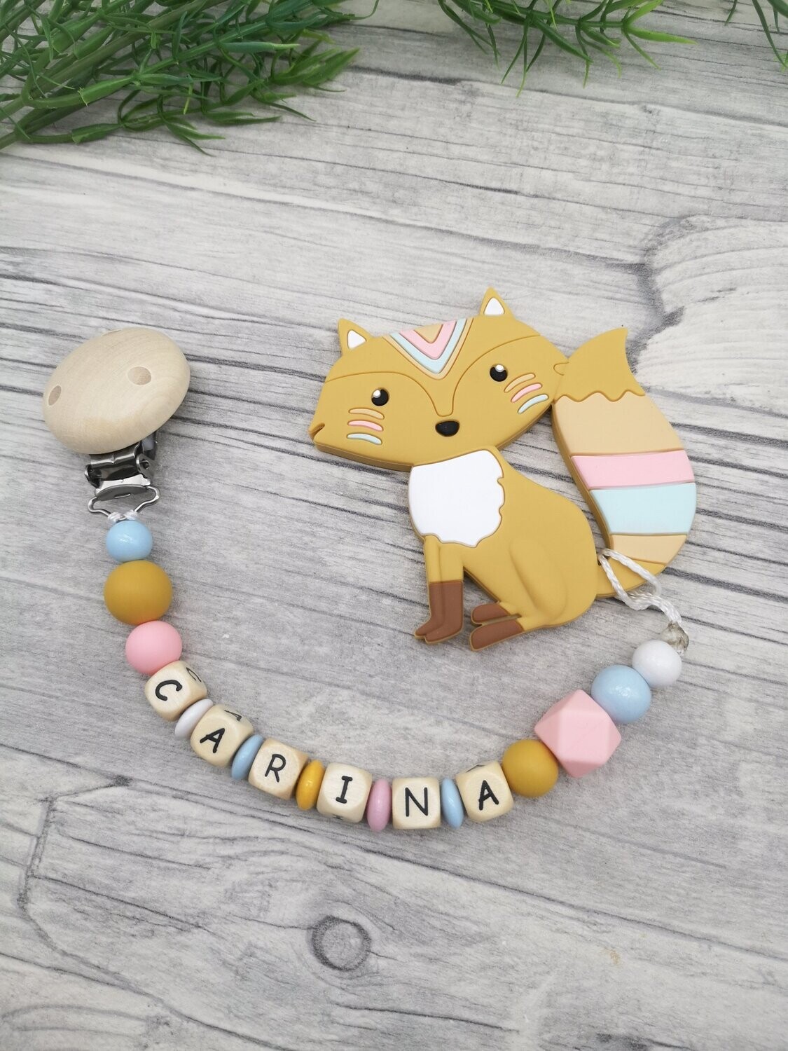 Beißkette Fuchs senfgelb
