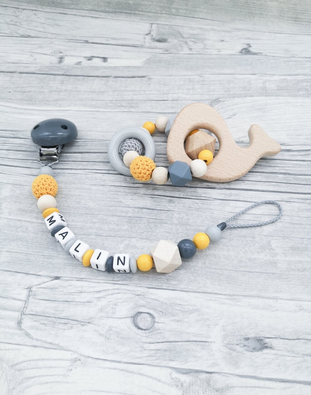 Set Wal grau, senfgelb