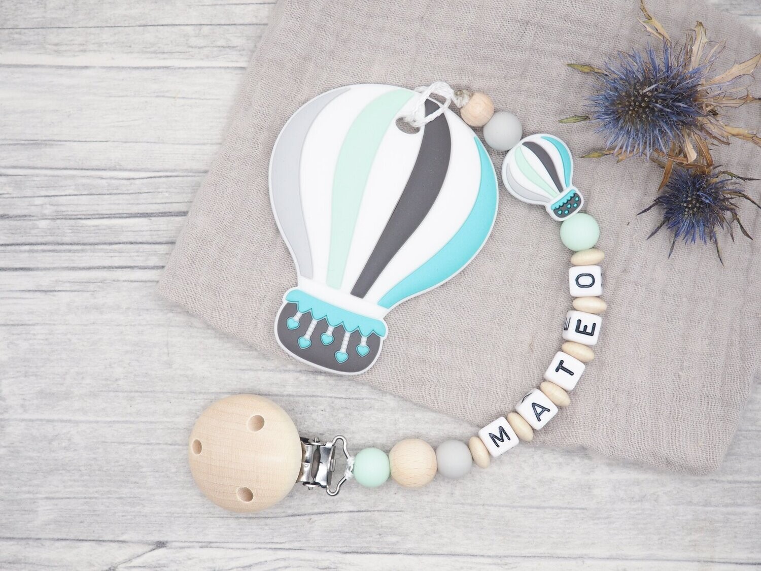 Beißkette Heißluftballon, mint