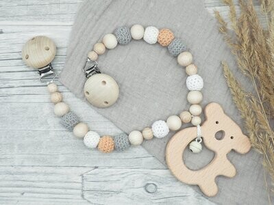 Kinderwagenkette Koala beige, grau Kinderwagenkette Koala beige, grau