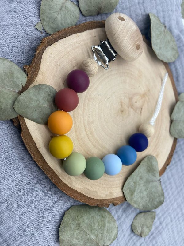 Schnullerkette Regenbogen Schnullerkette Regenbogen