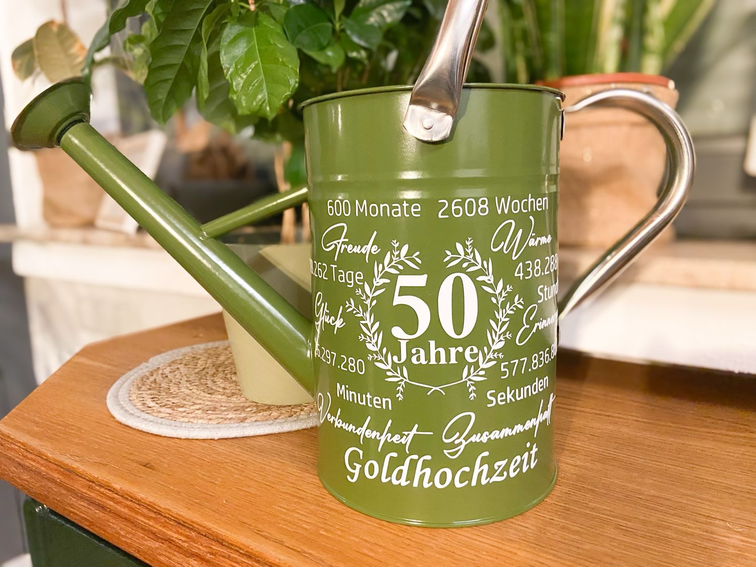 Gießkanne Goldhochzeit