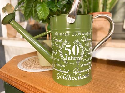 Gießkanne Goldhochzeit