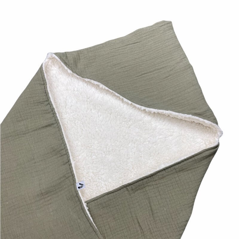 Luxe omslagdoek army teddy