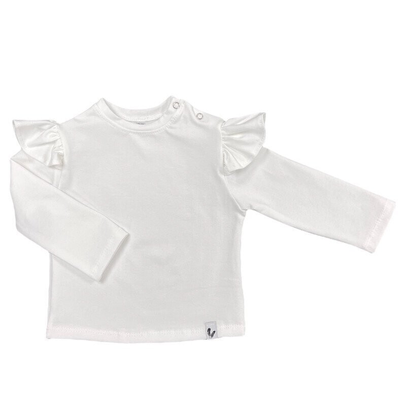Longsleeve ruffle white