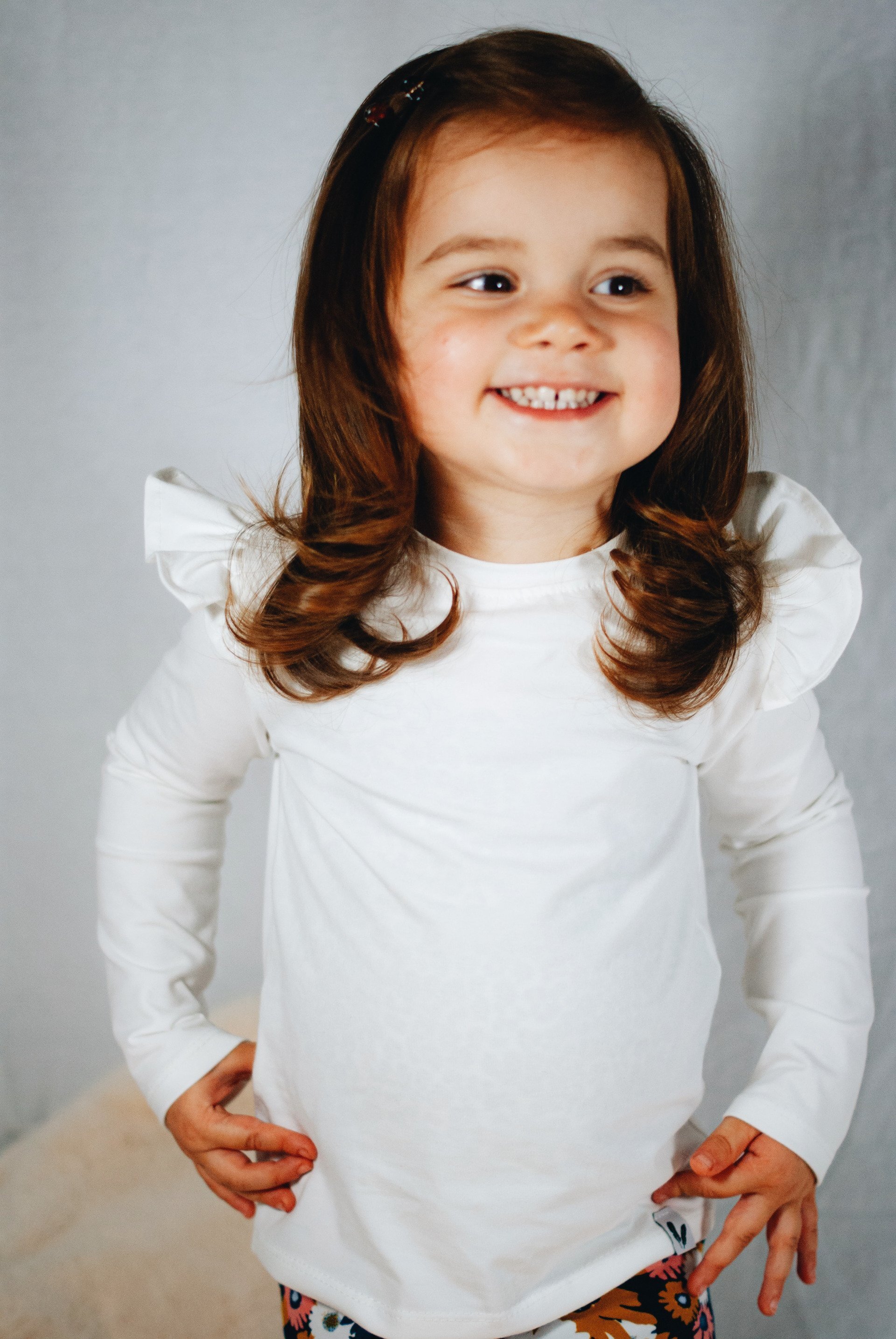 Longsleeve ruffle white