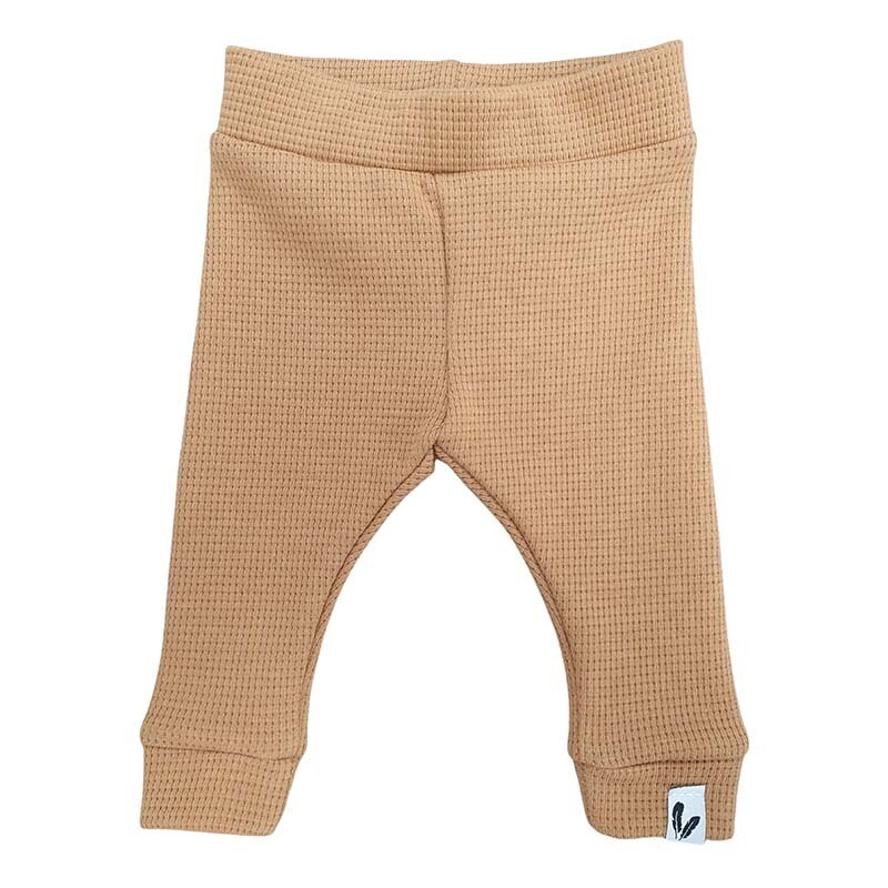 Newborn broekje waffle camel