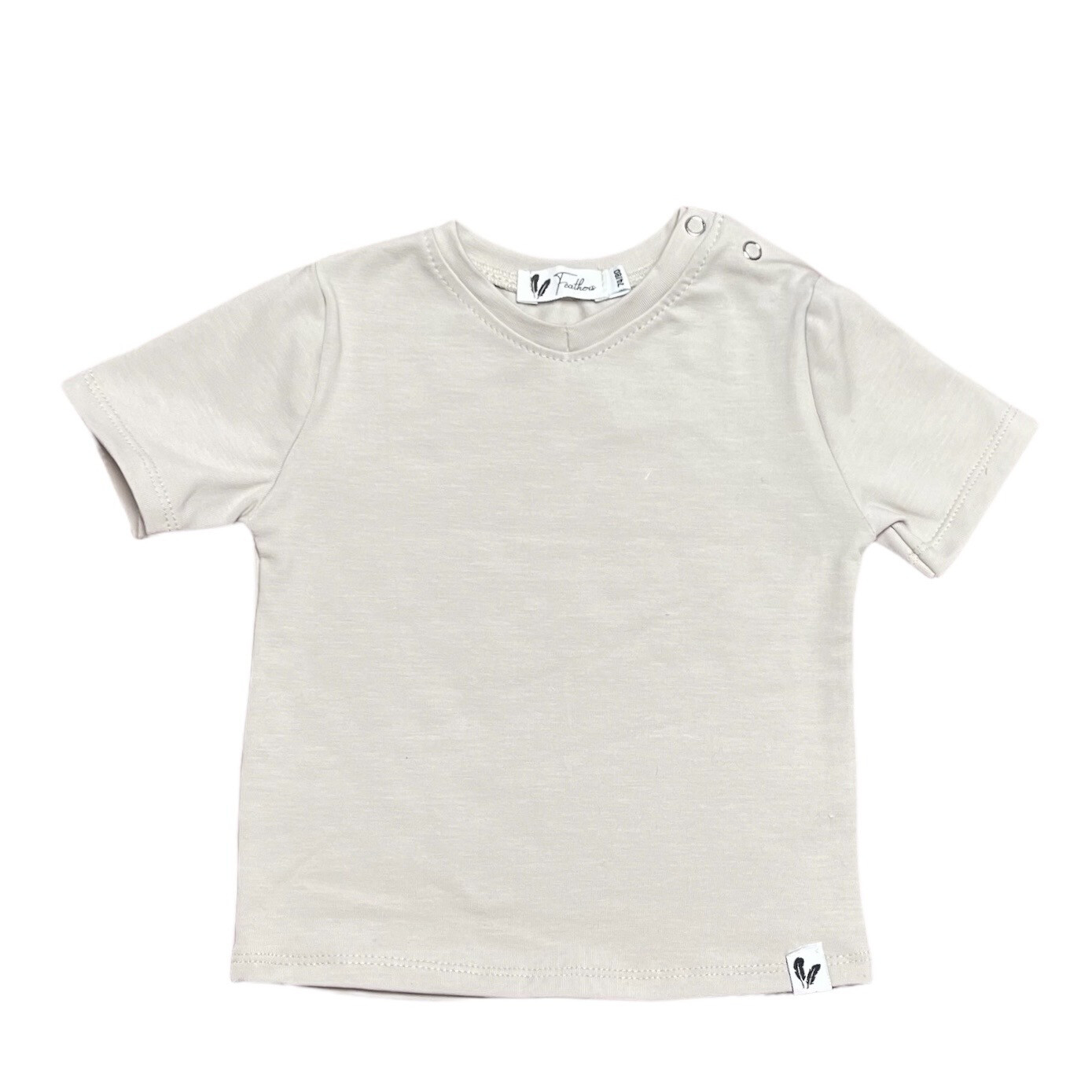 Shirt V-neck beige