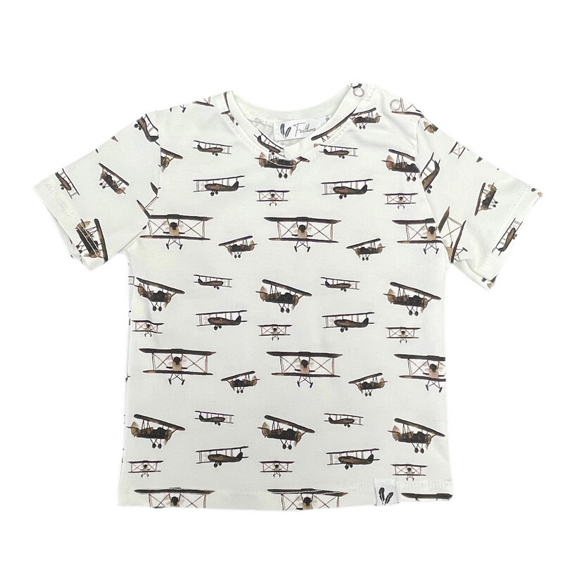 Shirt V-neck airplane