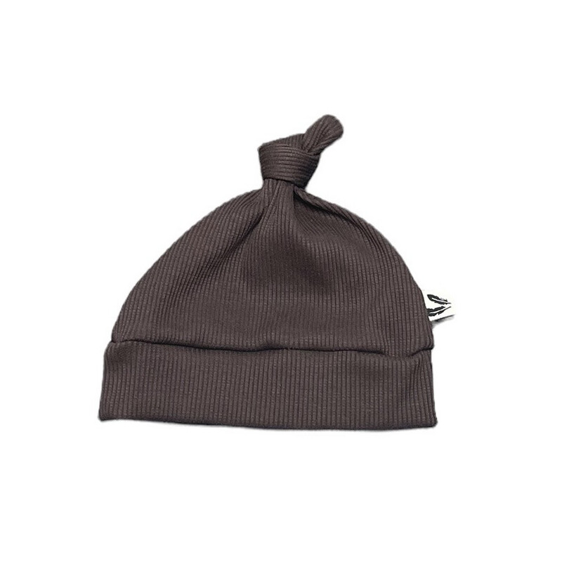 Knoopmutsje rib jersey mocha