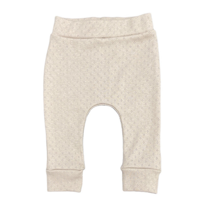 Newborn jogger pointelle dark beige