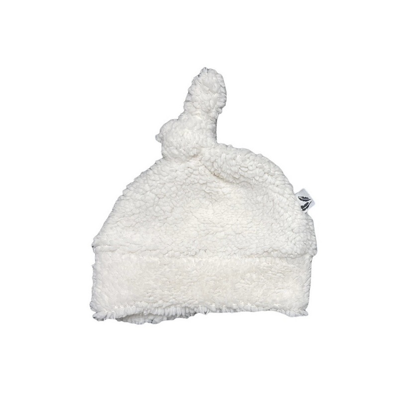Knoopmutsje teddy natural