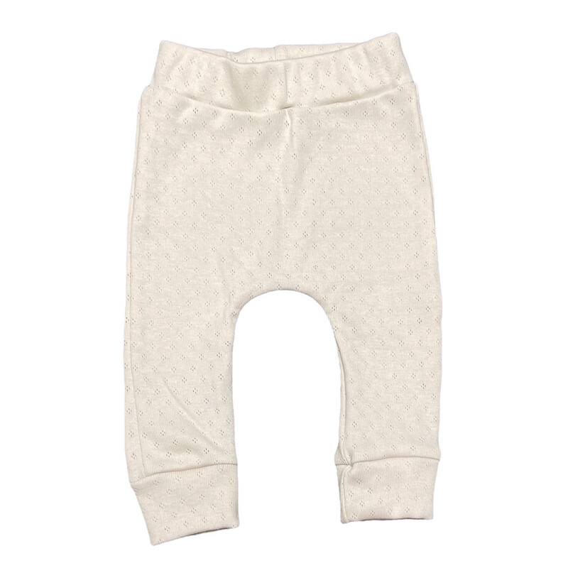Newborn jogger pointelle natural beige