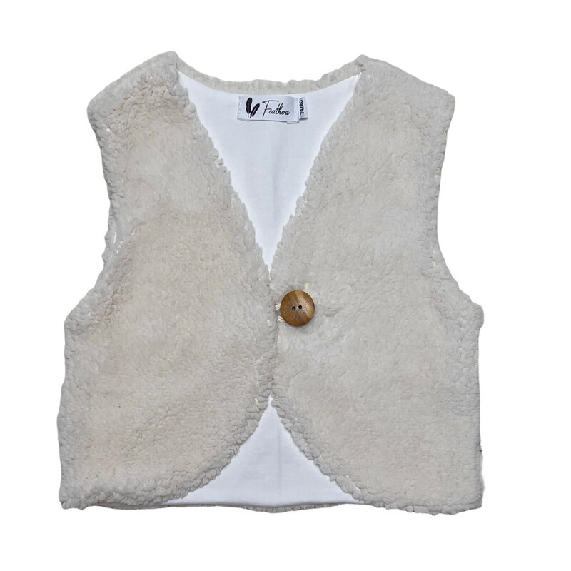 Teddy gilet natural