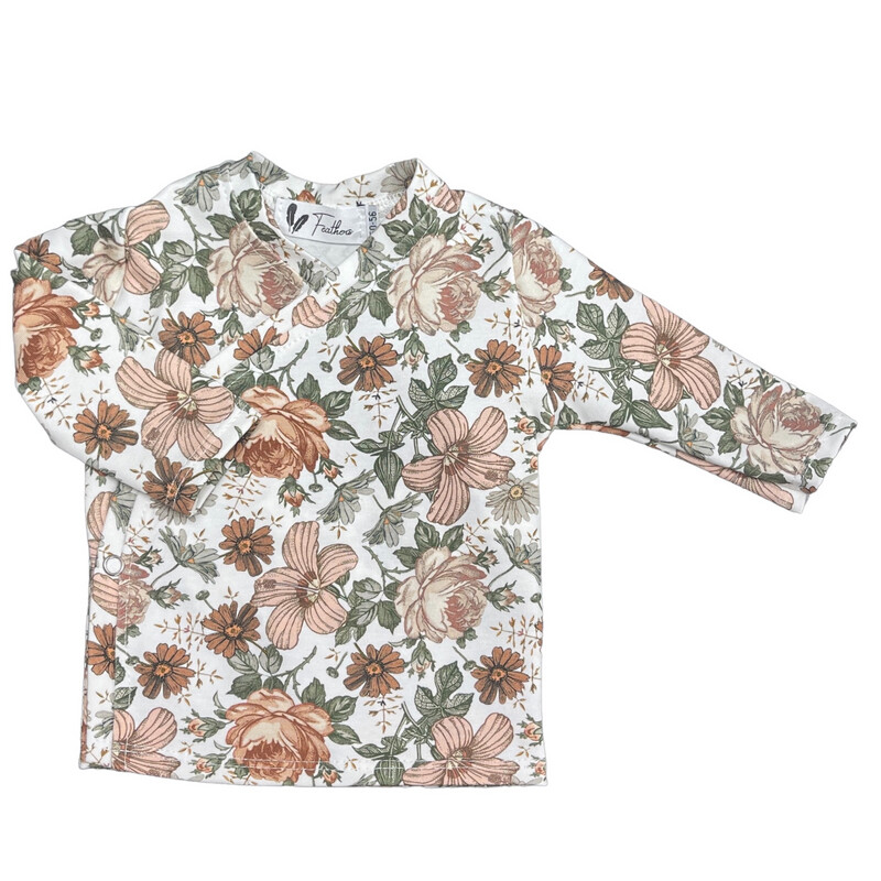 Overslagshirtje english garden peach