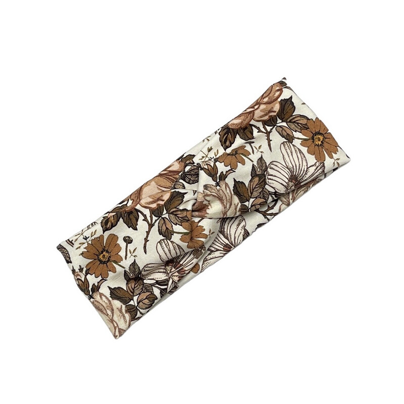 Twisthaarband english garden brown 