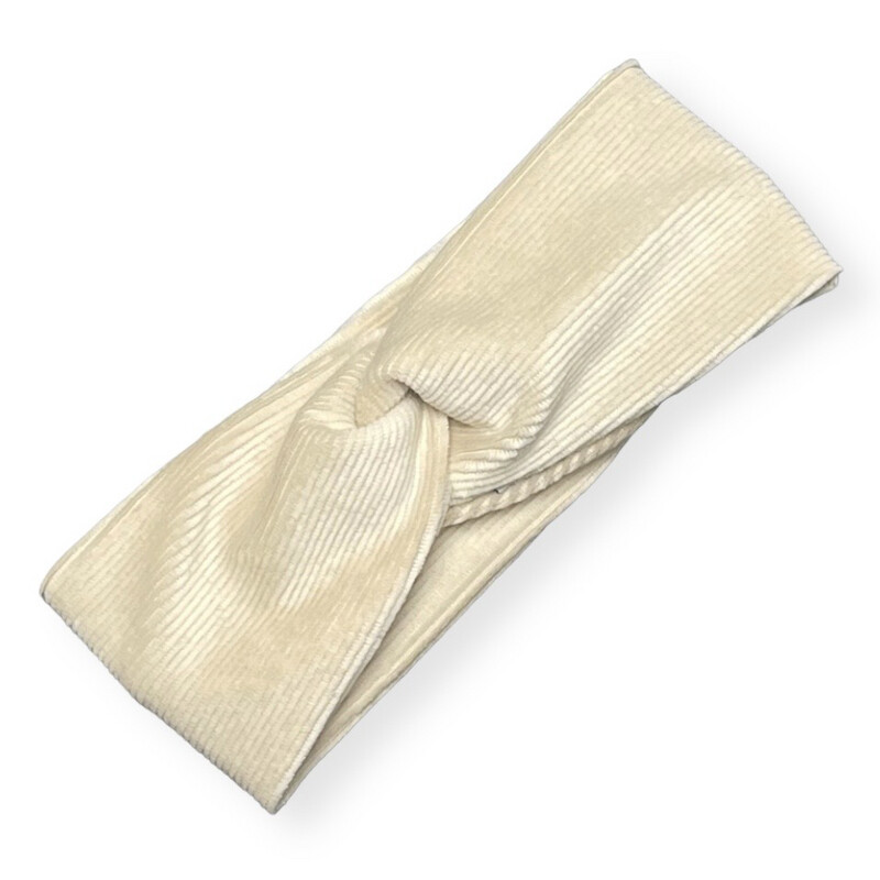 Twisthaarband small cord light beige