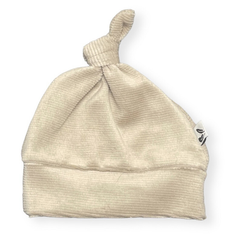Knoopmutsje small cord dark beige