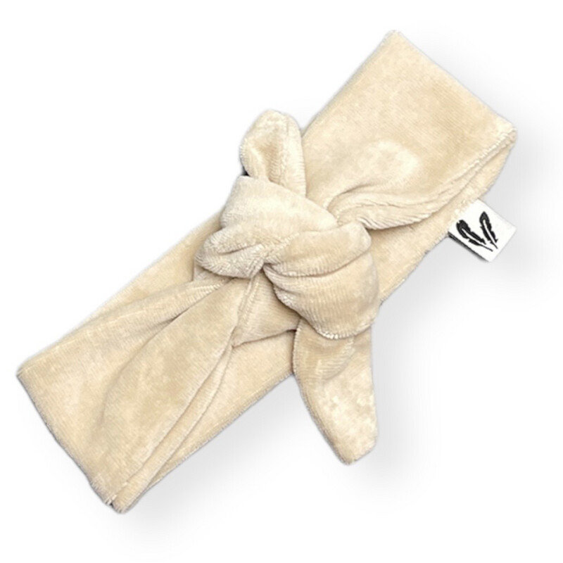 Knoophaarband nicky light beige 