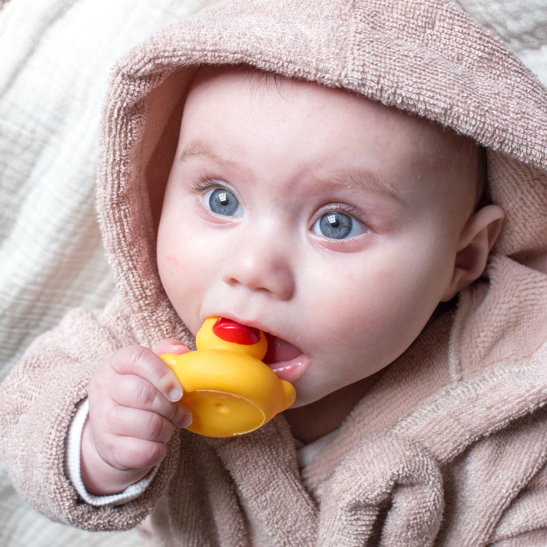 Babybadjasje bamboo champagne