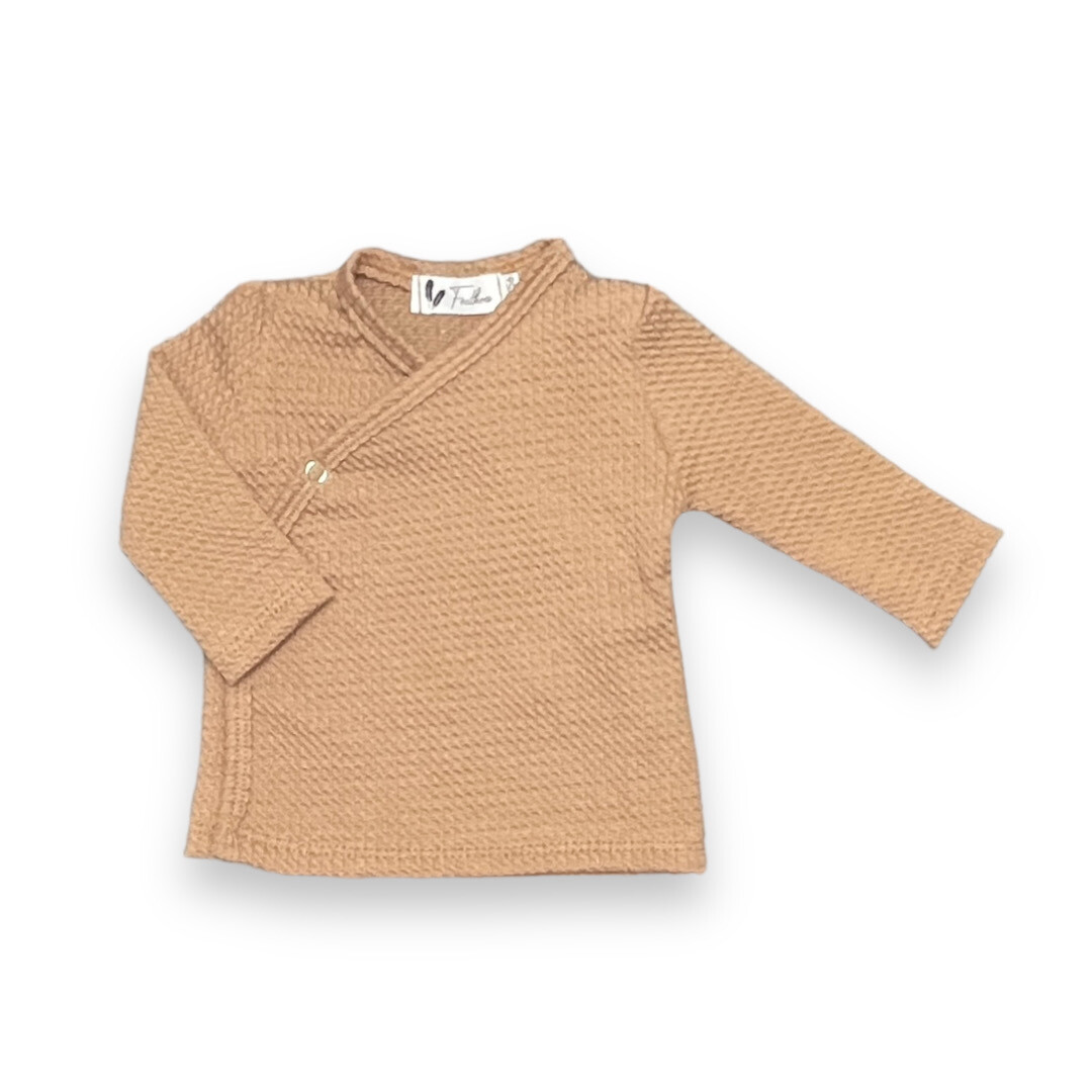 Overslagshirtje cable cacao