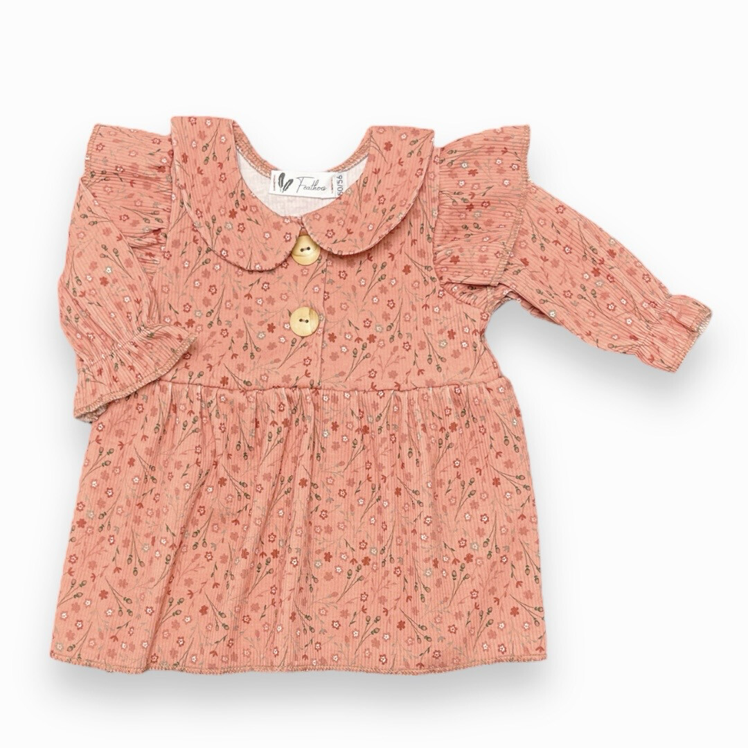 Blouse ruffle rusty flower