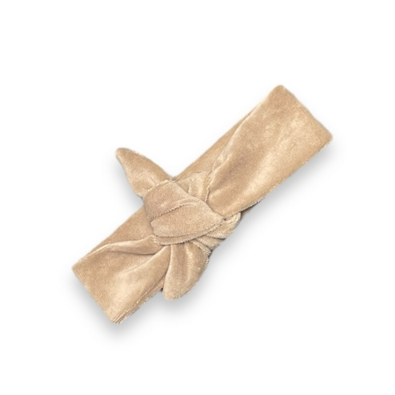 Knoophaarband nicky dark beige