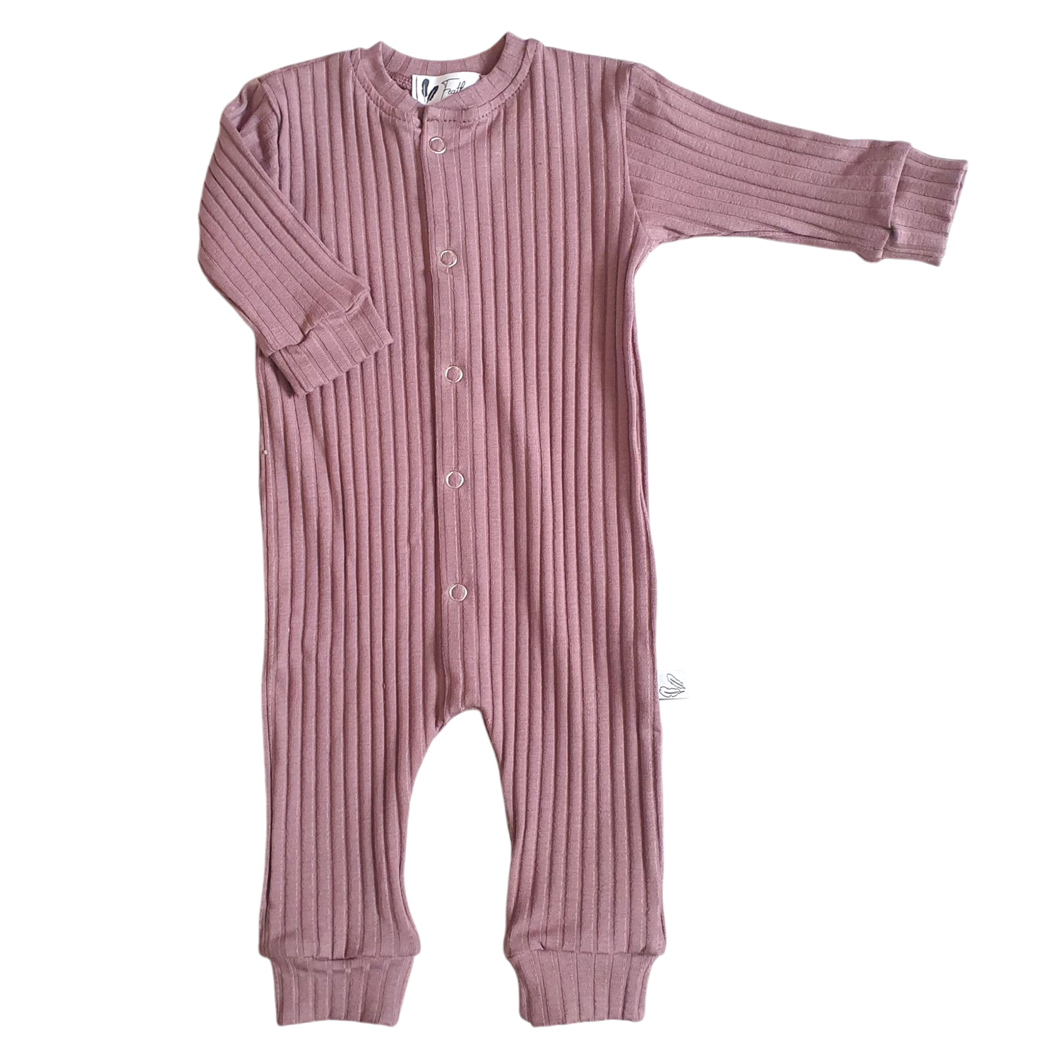 Boxpakje wide rib jersey mauve