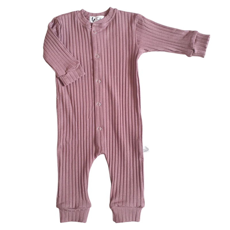 Boxpakje wide rib jersey mauve