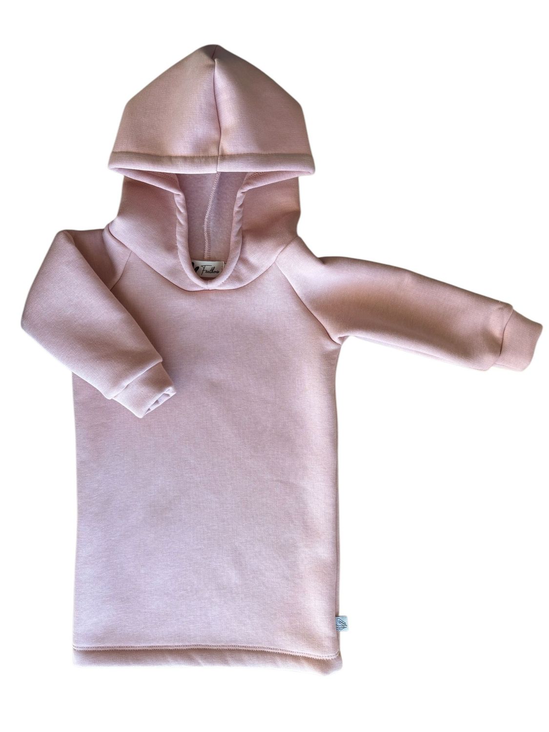 Hoodie dress jogging nude pink