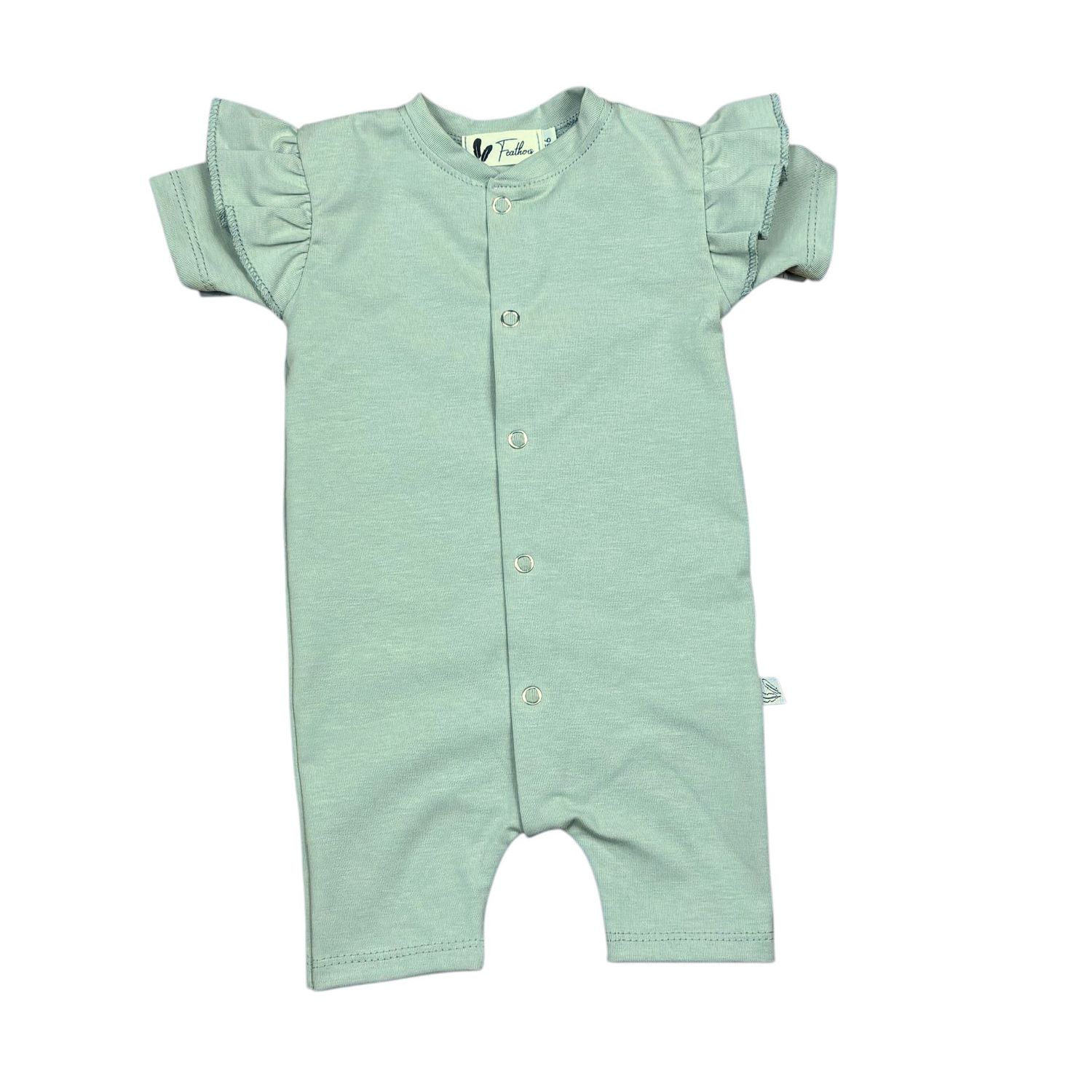Boxpakje ruffle zomer jersey dusty green
