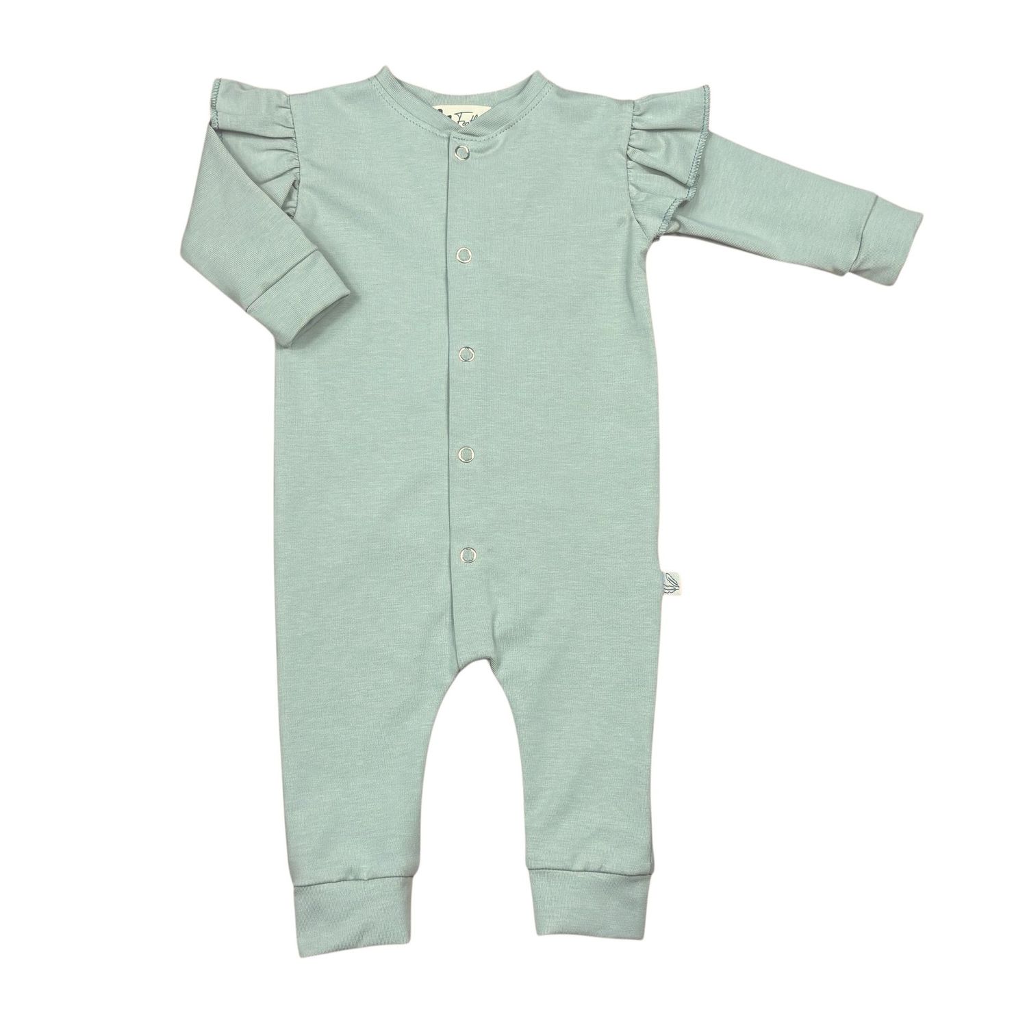 Boxpakje ruffle jersey dusty green