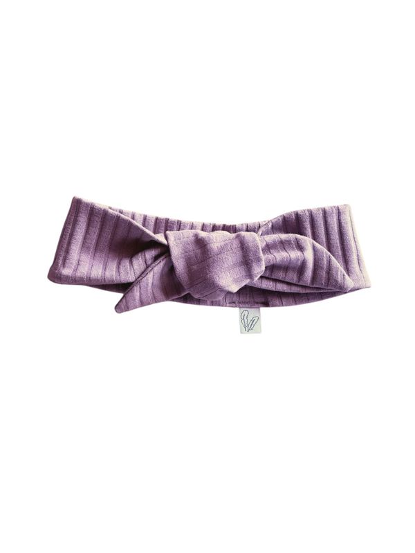 Knoophaarband Wide rib jersey Mauve